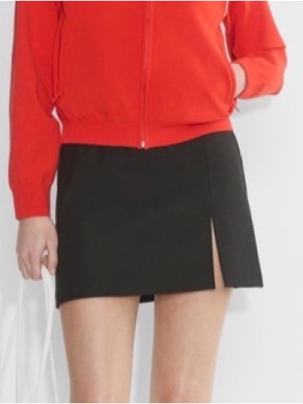 Aritzia Black Mini Skirt with Slit